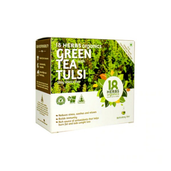 18 Herbs Green Tea With Tulsi CERTIFIED ORGANIC 1 25g X 15s